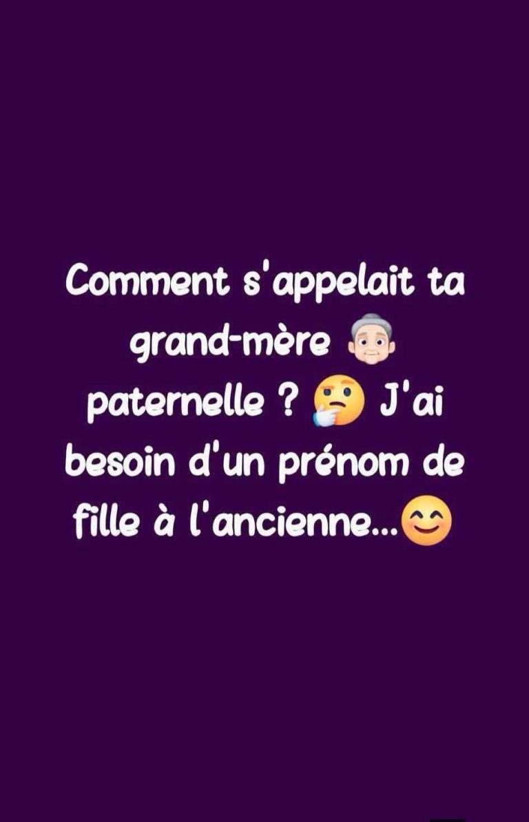 👵 Le prénom de votre grand-mère paternelle… Un trésor de famille qui mérite d’être partagé !