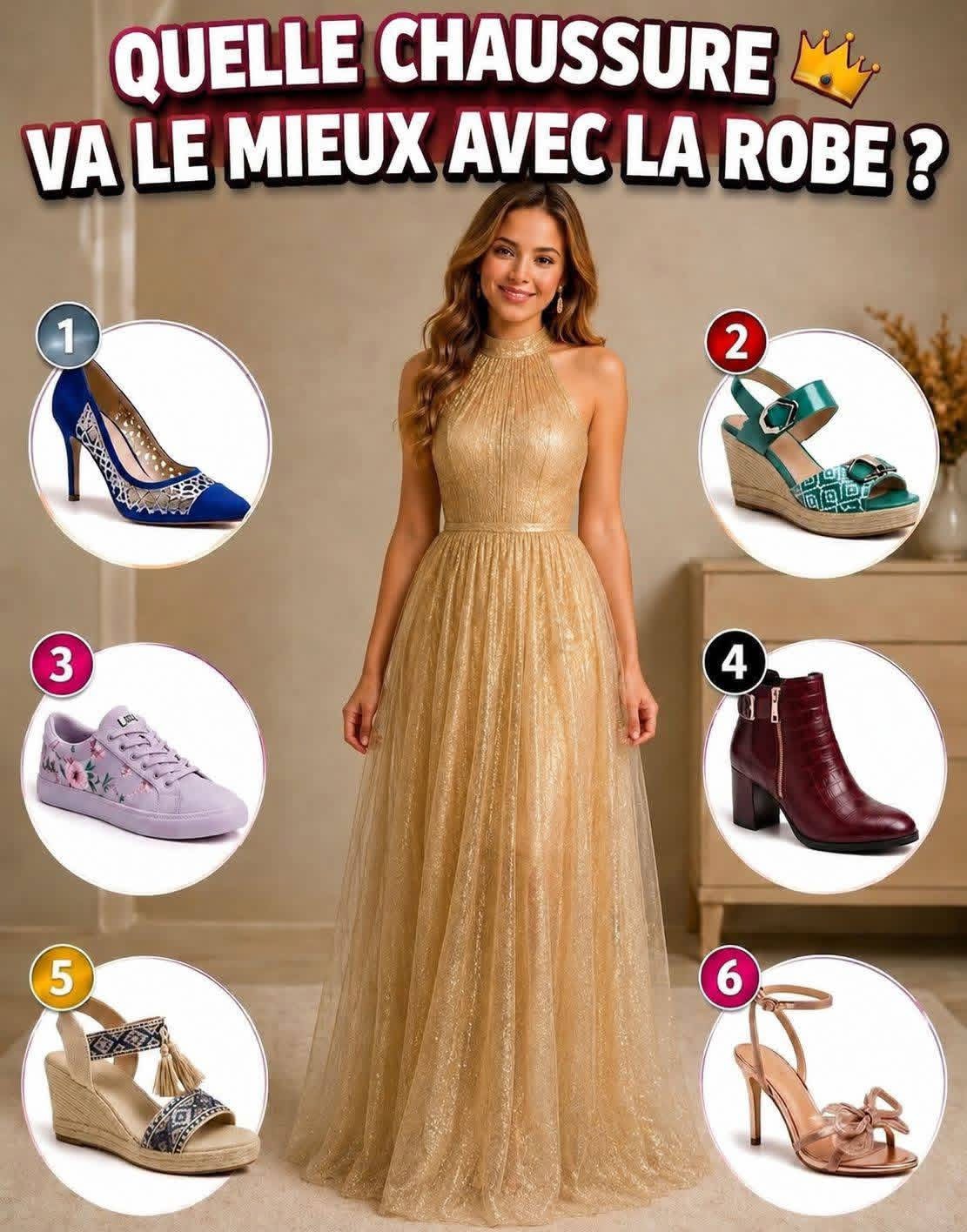 👗✨ Quelle chaussure choisir avec cette robe élégante ?