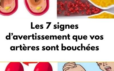 Les 7 signes d’avertissement que vos artères sont bouchées.