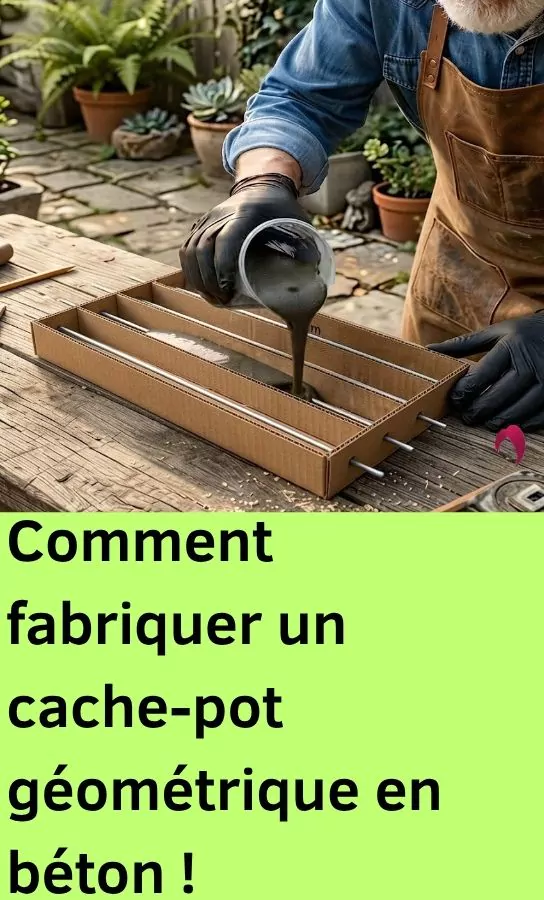 Comment fabriquer un cache-pot géométrique en béton !
