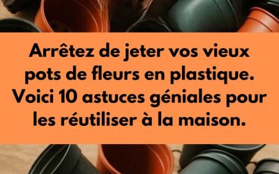 Arrêtez de jeter vos vieux pots de fleurs en plastique. Voici 10 astuces géniales pour les réutilise