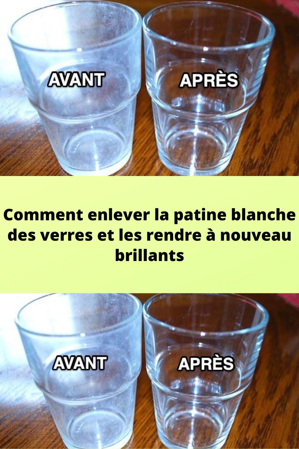 Comment enlever la patine blanche des verres et les rendre à nouveau brillants