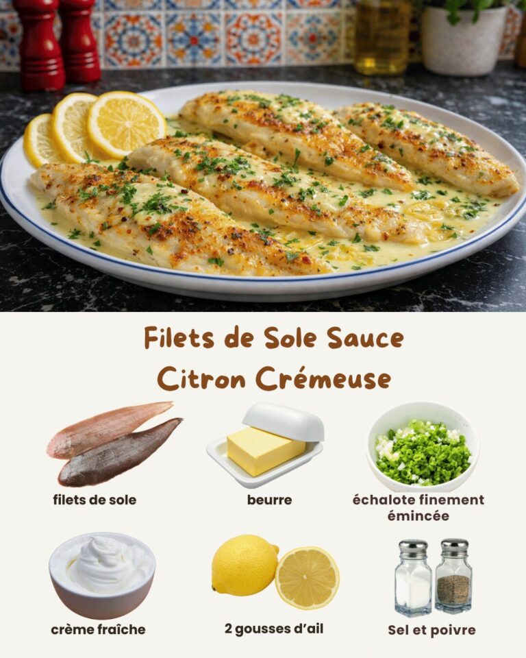 Filets de Sole Sauce Citron Crémeuse – Élégants & Savoureux
