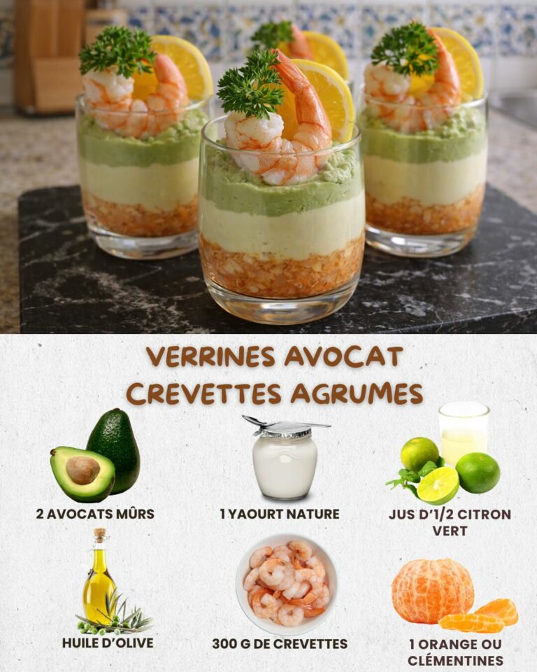 Meilleure Recette de Verrines Avocat Crevettes Agrumes