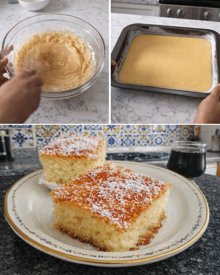 Basboussa à la Noix de Coco – Gâteau Oriental Ultra Fondant