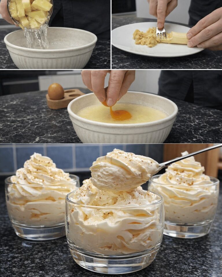 Mousse Tropicale Ananas Banane – Dessert Léger et Raffiné