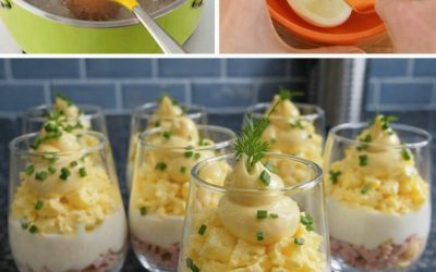 Œufs Mimosa en Verrines : frais, légers et raffinés