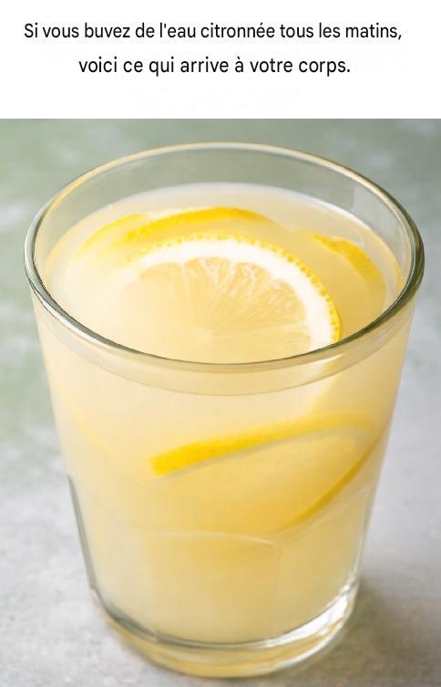 Si vous buvez de l’eau citronnée tous les matins, voici ce qui arrive à votre corps.
