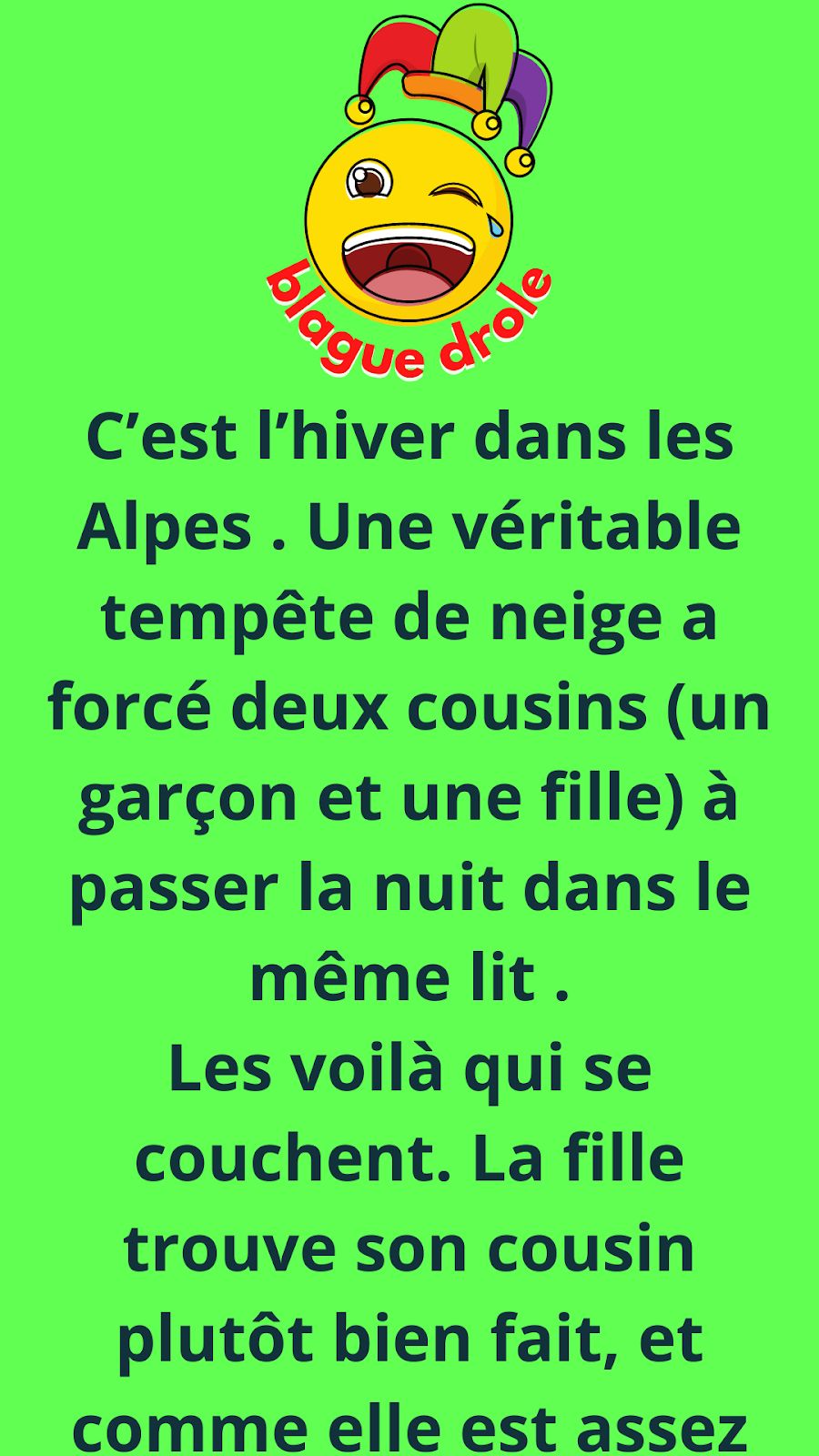 BLAGUE SUR TEMPÊTE DE NEIGE