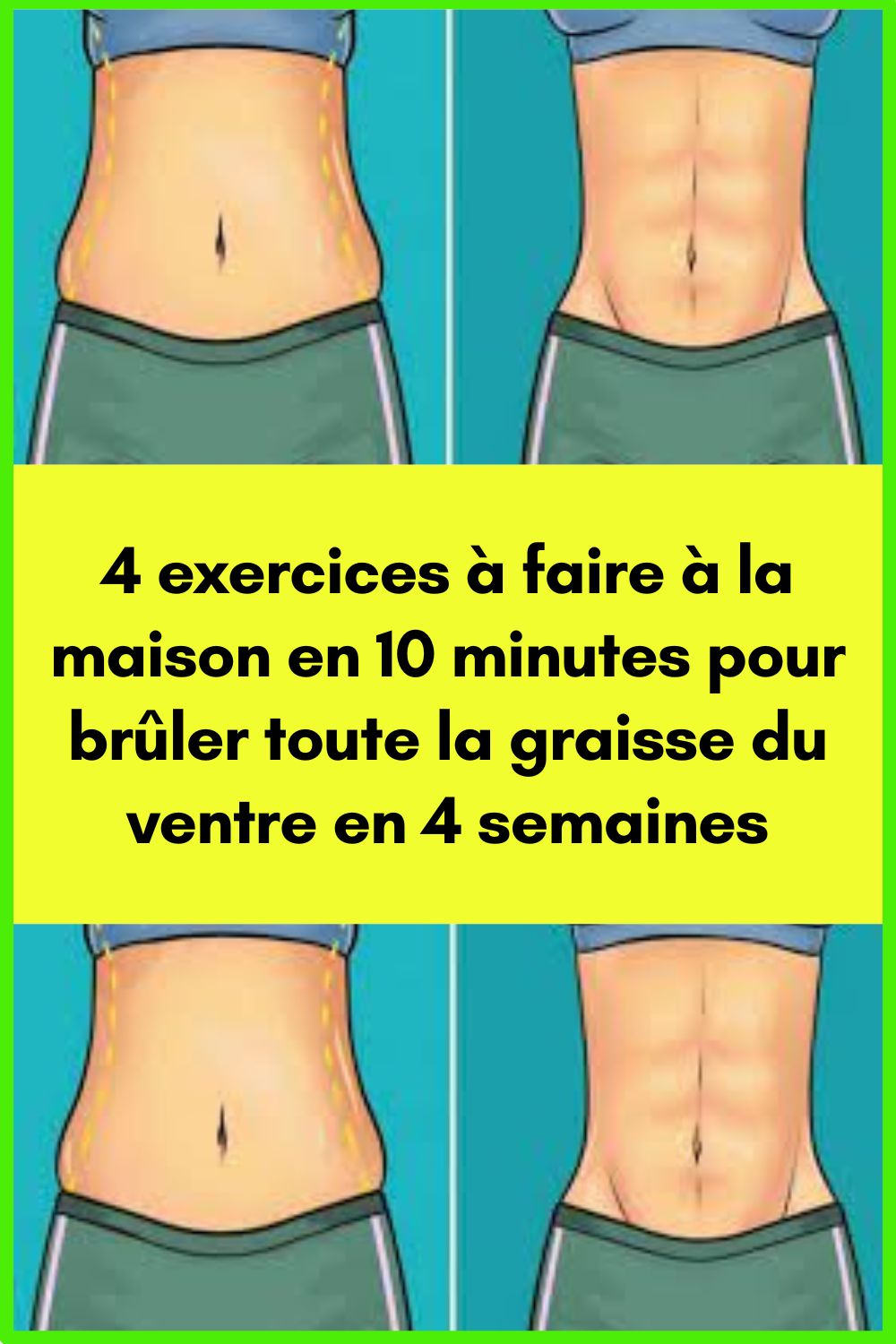 4 exercices à faire à la maison en 10 minutes pour brûler toute la graisse du ventre en 4 semaines – MonMag