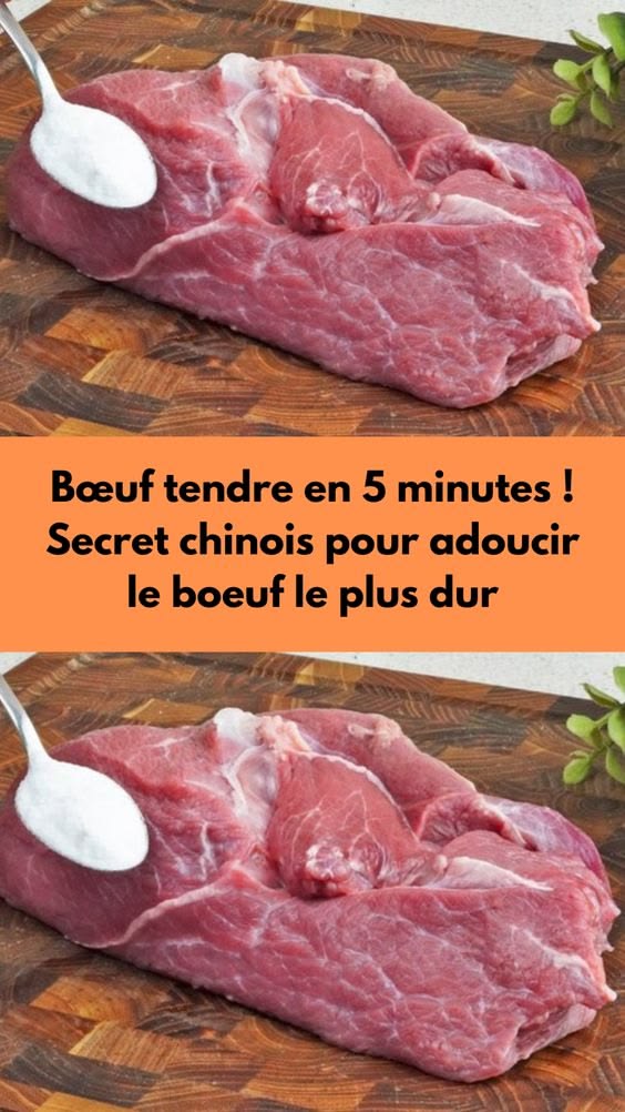 Bœuf tendre en 5 minutes ! Secret chinois pour adoucir le boeuf le plus dur