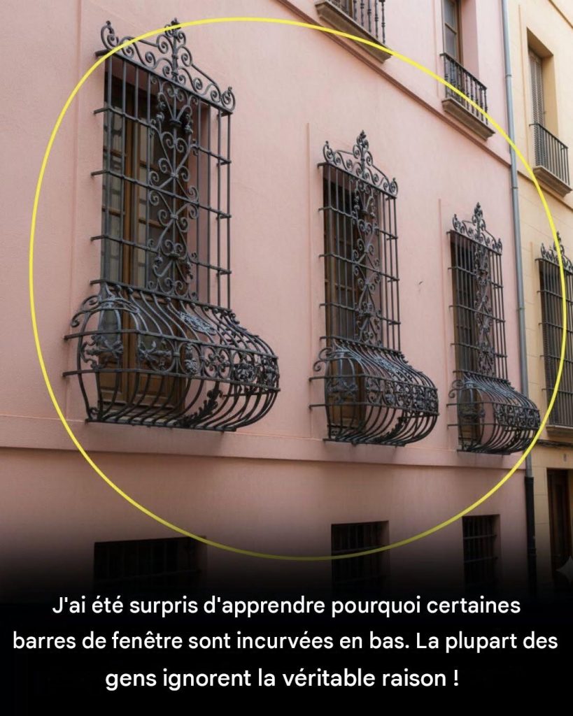 Pourquoi certaines barres de fenêtre sont-elles incurvées en bas ?