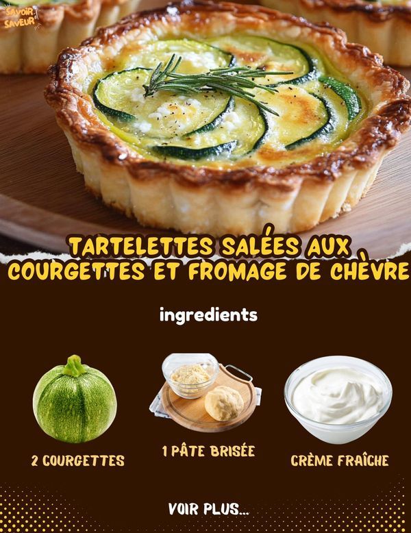 Tartelettes courgettes et chèvre – recette facile et pleine de saveurs