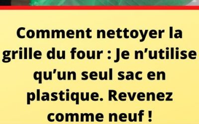 Comment nettoyer la grille du four : Je n’utilise qu’un seul sac en plastique. Revenez comme neuf !