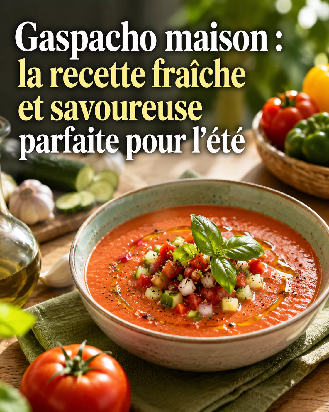 Gaspacho maison : la recette fraîche et savoureuse parfaite pour l’été