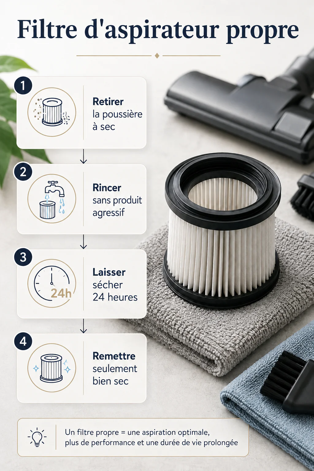 Comment nettoyer un filtre d’aspirateur sans l’abîmer ?