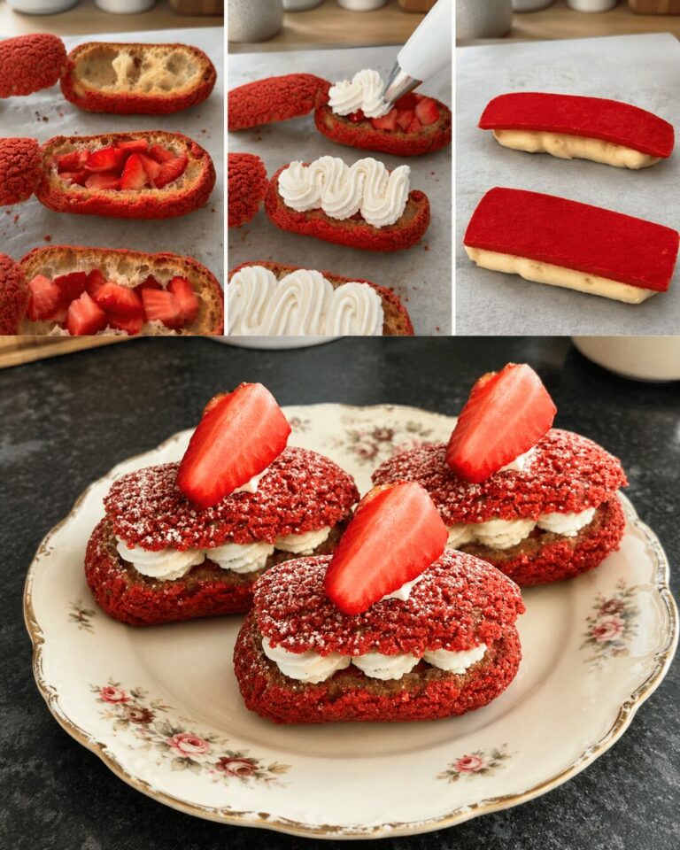 Éclairs Craquelin Vanille & Fraises (Façon Cyril Lignac)