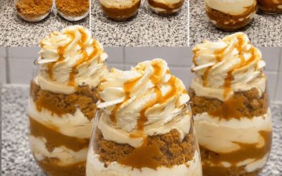 Verrines Caramel Beurre Salé, Crème Vanillée & Spéculoos