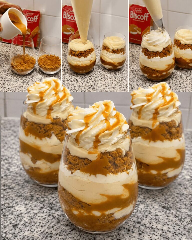 Verrines Caramel Beurre Salé, Crème Vanillée & Spéculoos