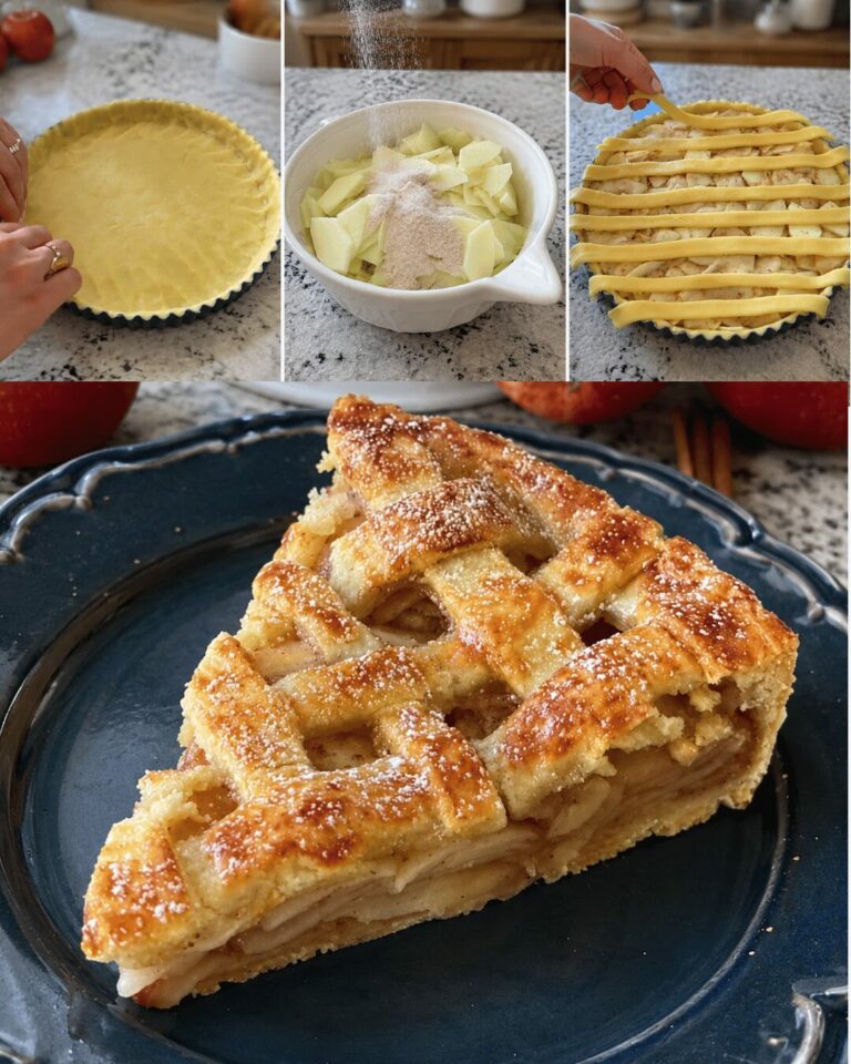 Tarte aux Pommes à la Française — Pâte Sablée Maison & Treillis Doré
