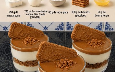 Verrines Spéculoos & Crème Vanillée au Caramel (Sans Cuisson) Ultra Gourmand