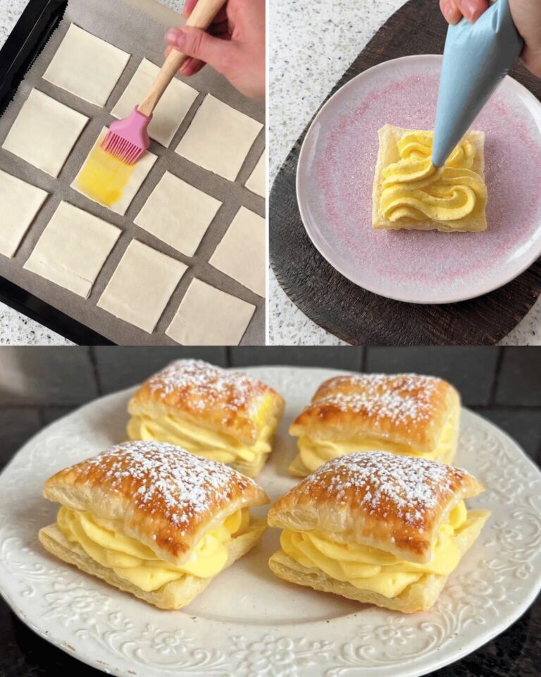 Feuilletés Gourmands à la Crème Pâtissière Ultra Fondante : Goûter Raffiné