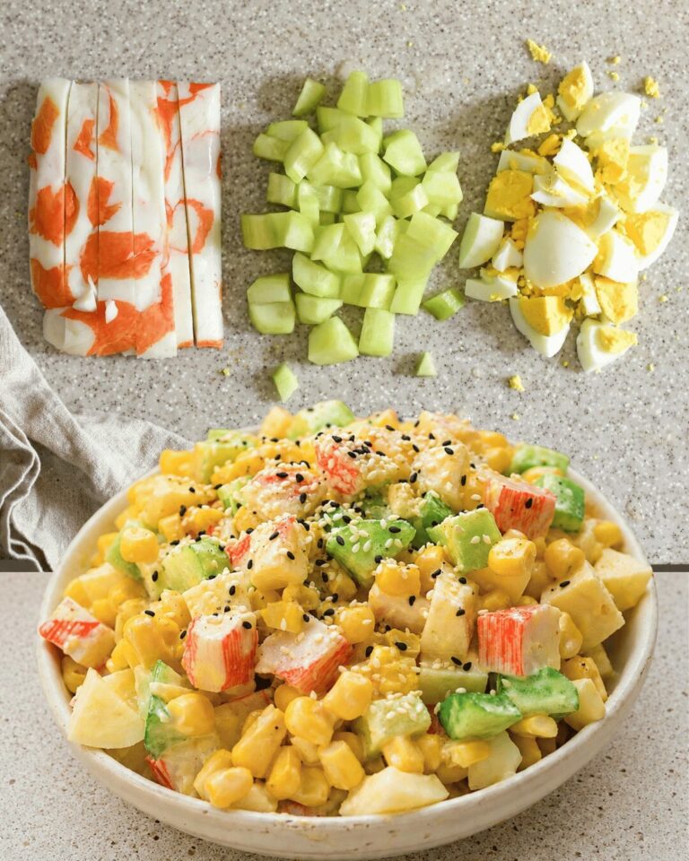 Salade de Surimi Crémeuse — Fraîche, Légère & Ultra Gourmande !