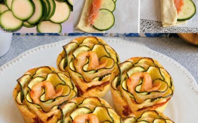 Roses Feuilletées Courgettes & Saumon Fumé (Apéritif Chic & Facile)