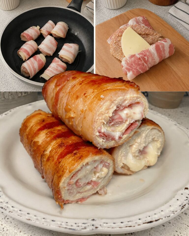 Roulés de Poulet Italiens au Bacon & Fromage Fondant 🇮🇹