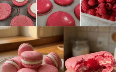 Macaron Vanille & Framboise (Meringue Italienne & Namelaka Ultra Crémeux)