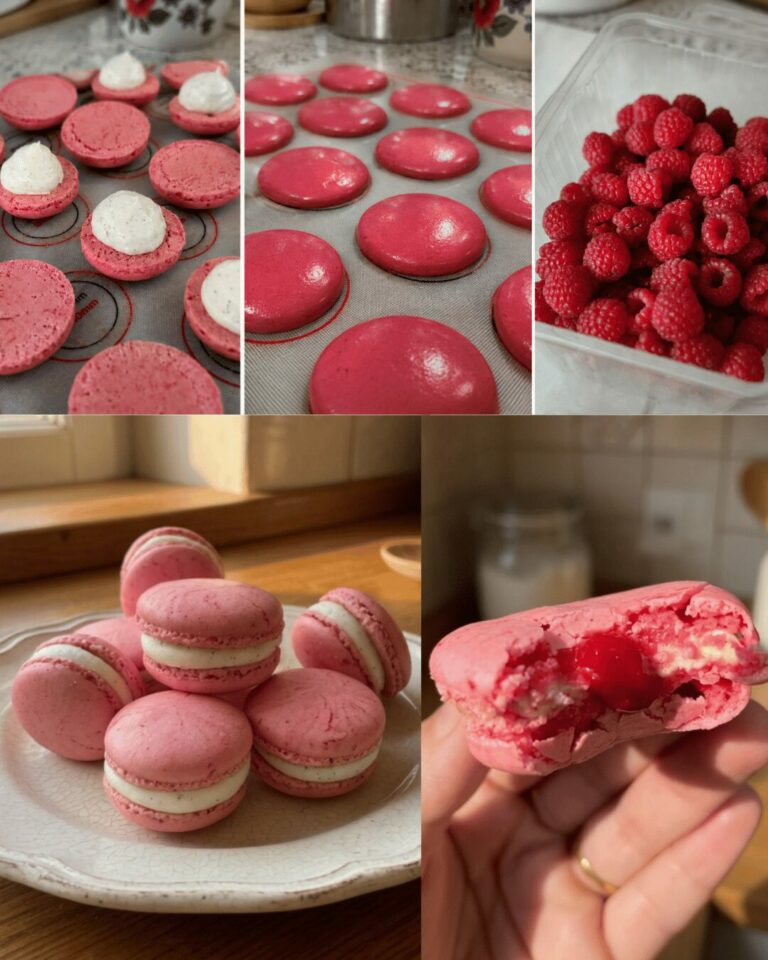 Macaron Vanille & Framboise (Meringue Italienne & Namelaka Ultra Crémeux)