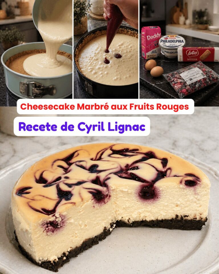 Cheesecake Marbré aux Fruits Rouges de Cyril Lignac (Ultra Crémeux & Facile)