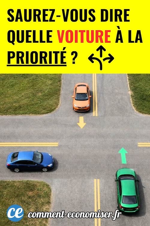 Quelle voiture a la priorité à une telle intersection ?