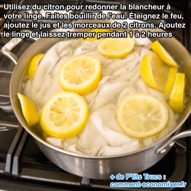 Comment redonner toute la blancheur à son linge avec 2 citrons ?