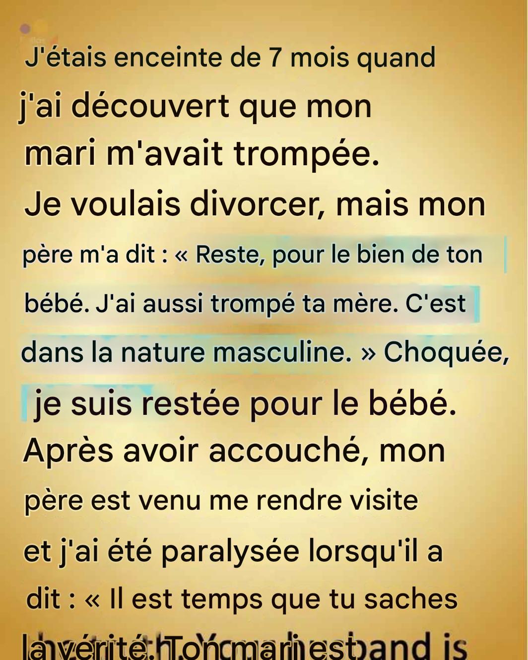 Mon mari m’a trahie alors que j’étais enceinte — puis mon père a révélé une vérité qui a tout changé.
