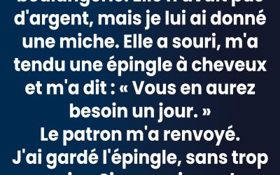 Un pain offert, une épingle en retour : l’incroyable pouvoir d’un geste bienveillant